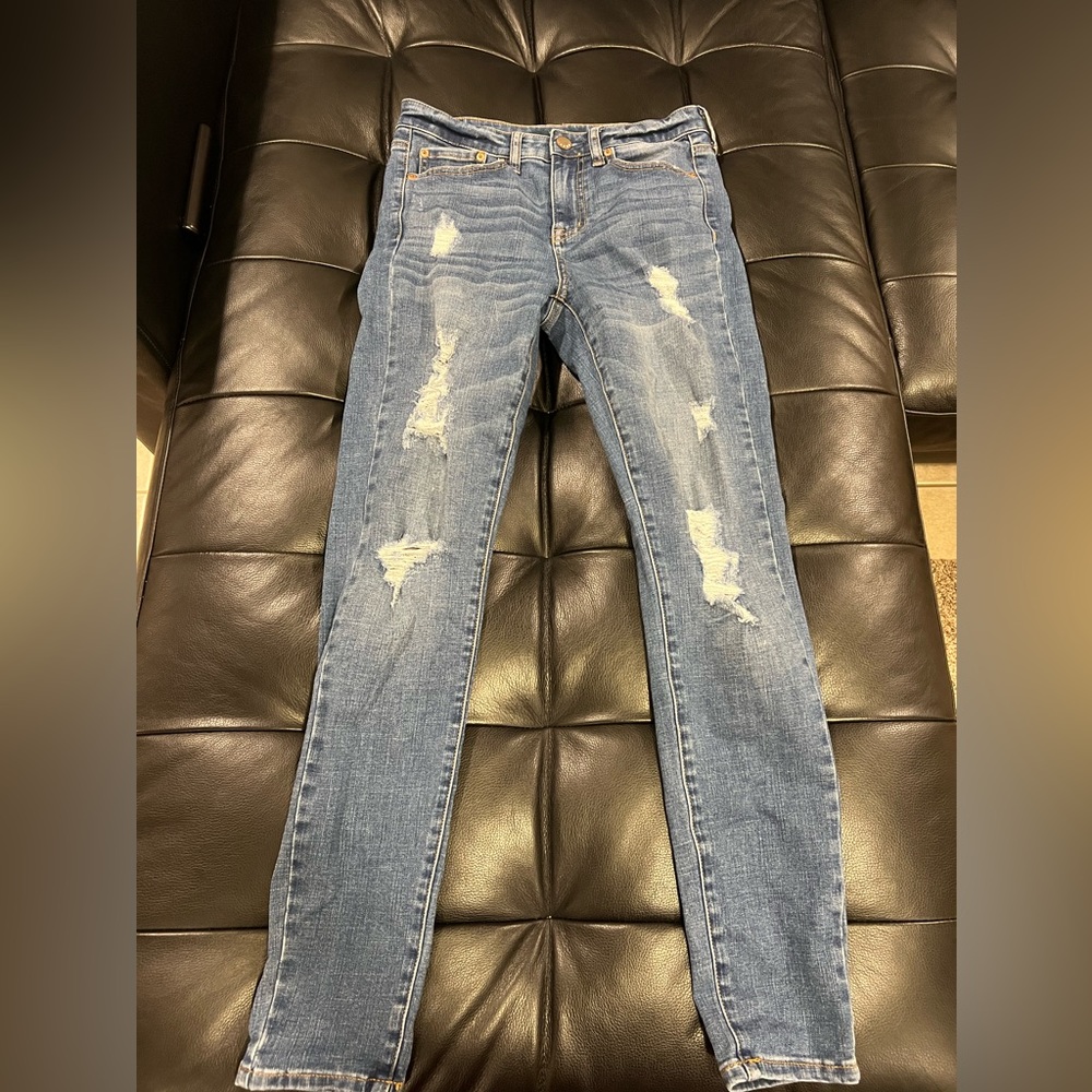Dark blue high rise jeans size 6